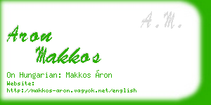 aron makkos business card