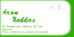 aron makkos business card